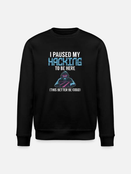 Cyber-sicherheits-hacker-hacking - Stanley/Stella Unisex Bio-Sweatshirt ROLLER - Schwarz