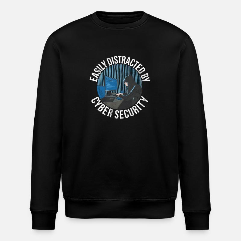 Cyber-sicherheits-hacker-hacking - Stanley/Stella Unisex Bio-Sweatshirt ROLLER - Schwarz