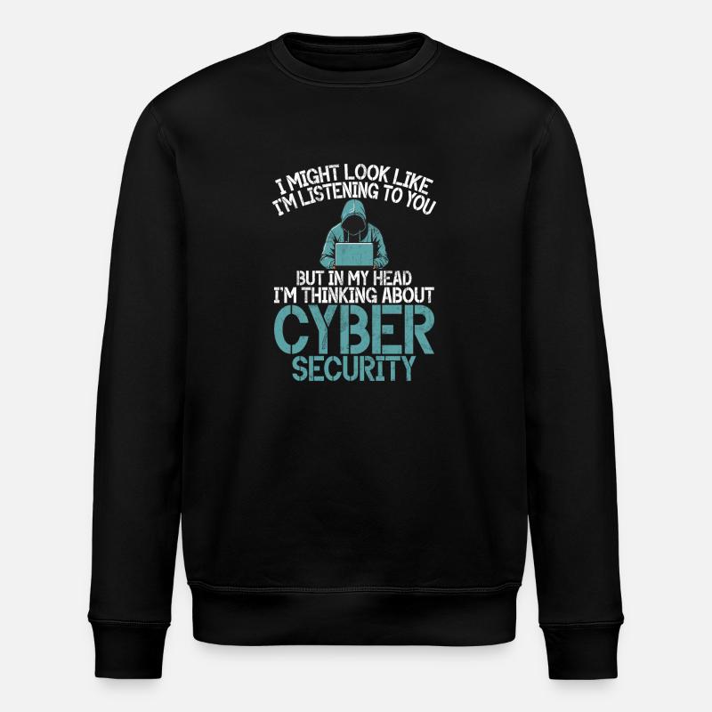 Cyber-sicherheits-hacker-hacking - Stanley/Stella Unisex Bio-Sweatshirt ROLLER - Schwarz