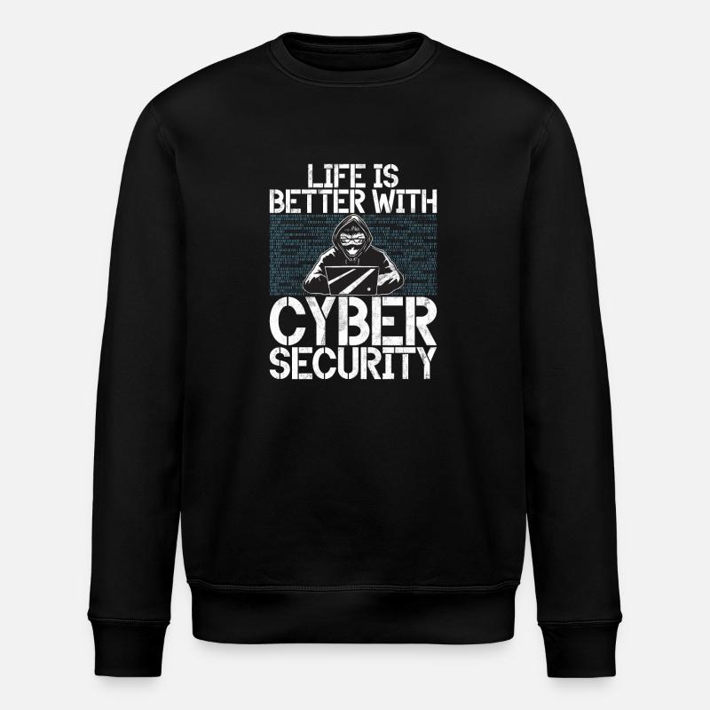 Cyber-sicherheits-hacker-hacking - Stanley/Stella Unisex Bio-Sweatshirt ROLLER - Schwarz