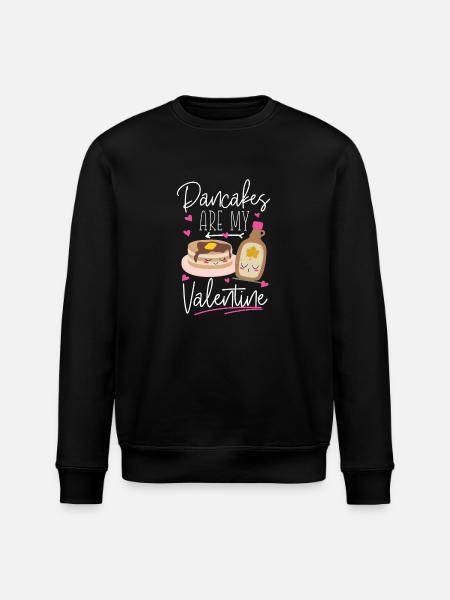 Pancake Lover Kids Valentines Day - Stanley/Stella ROLLER Unisex Organic Sweatshirt - black