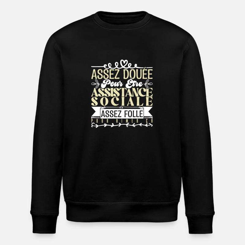 Geschenk für Sozialarbeiter. Perfekter Assistent. - Stanley/Stella Unisex Bio-Sweatshirt ROLLER - Schwarz