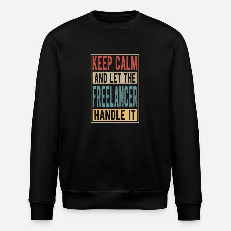 Freelancer Retro Gift - Stanley/Stella ROLLER Unisex Organic Sweatshirt - black
