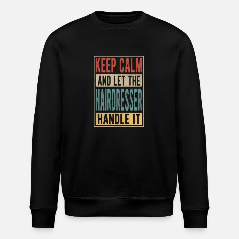 Cadeau Rétro Coiffeur - Sweat bio ROLLER Stanley/Stella Unisexe - noir