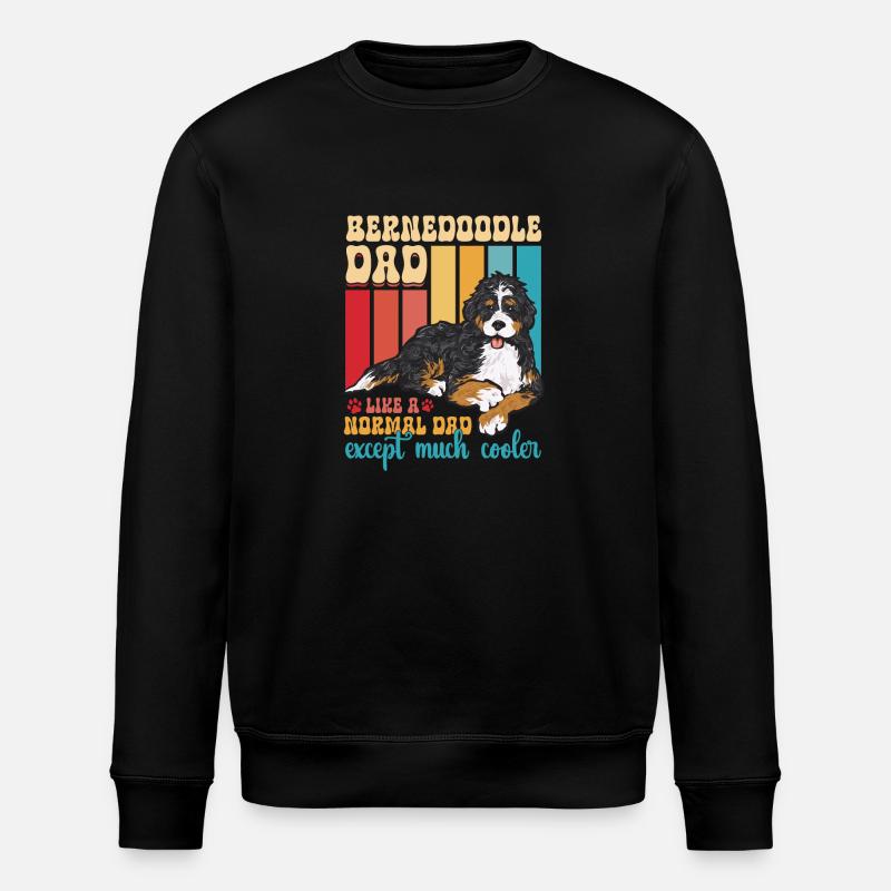 Bernedoodle Hund - Stanley/Stella Unisex Bio-Sweatshirt ROLLER - Schwarz