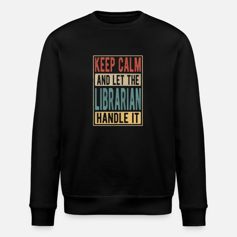 Bibliothécaire rétro cadeau - Sweat bio ROLLER Stanley/Stella Unisexe - noir