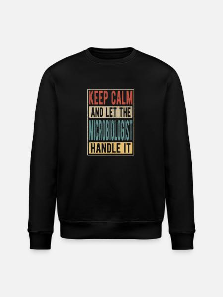 Microbiologist Retro Gift - Stanley/Stella ROLLER Unisex Organic Sweatshirt - black