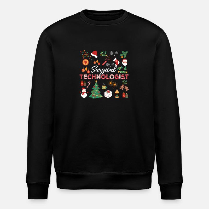 Surgical-Technical Assistant Christmas - Stanley/Stella ROLLER Unisex Organic Sweatshirt - black