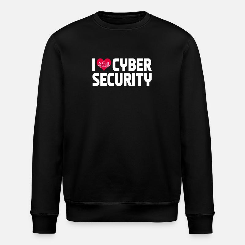 CyberI love cybersecurity - Stanley/Stella ROLLER Unisex Organic Sweatshirt - black