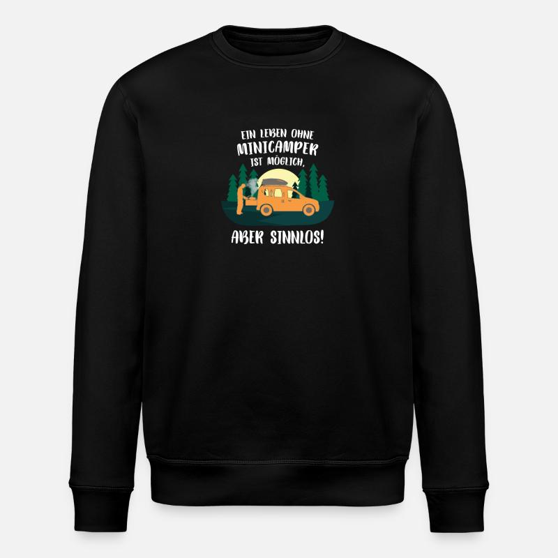 Minicamper SENSELESS Camping-Camper Microcamper - Stanley/Stella ROLLER Unisex Organic Sweatshirt - black