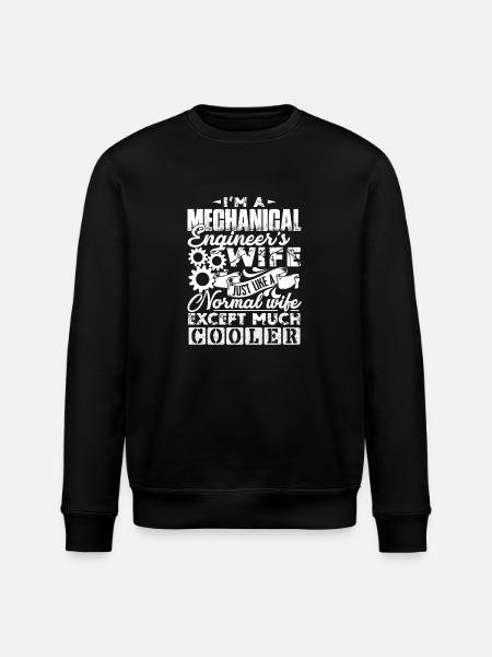 Mechanical Engineer's Wife Is Cooler - Stanley/Stella ROLLER Unisex Organic Sweatshirt - black