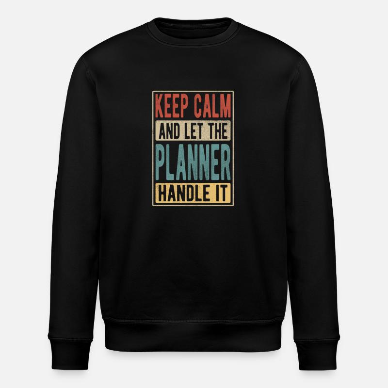 Planer Retro Geschenk - Stanley/Stella Unisex Bio-Sweatshirt ROLLER - Schwarz