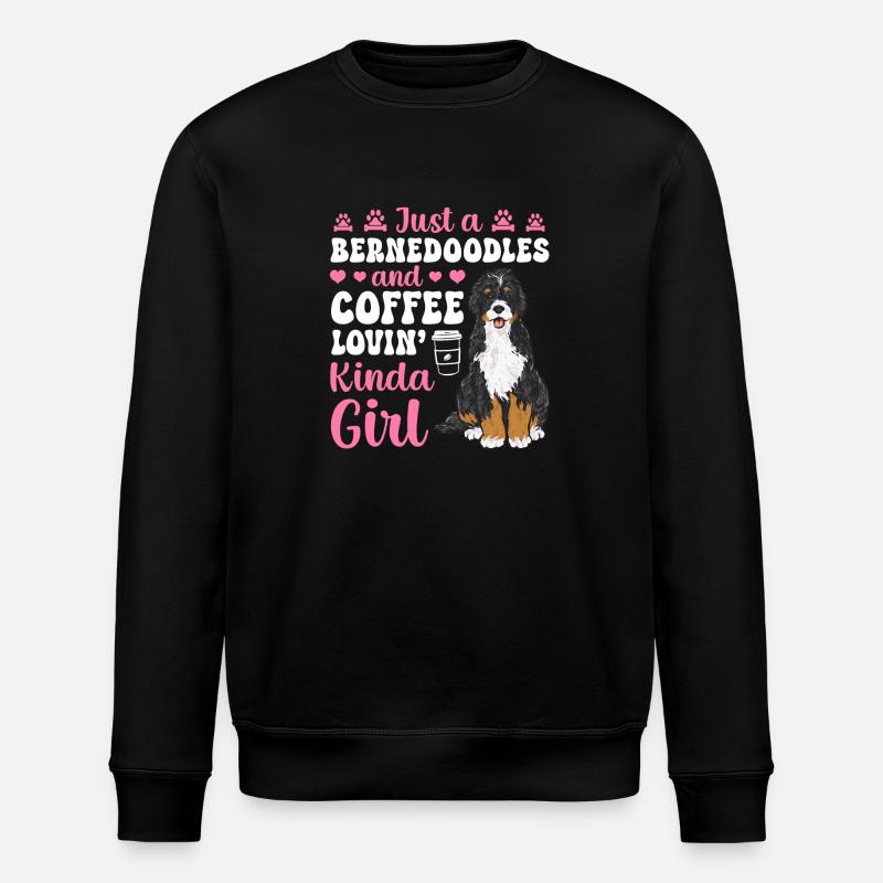 Bernedoodle Hund - Stanley/Stella Unisex Bio-Sweatshirt ROLLER - Schwarz
