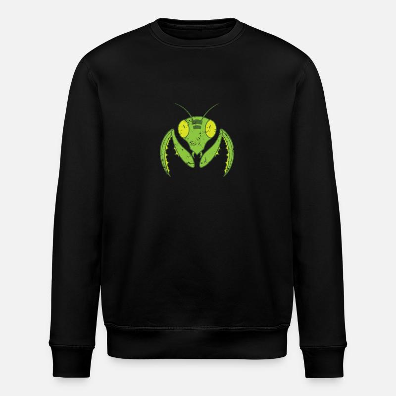 Gottesanbeterin fliegende Natur - Stanley/Stella Unisex Bio-Sweatshirt ROLLER - Schwarz
