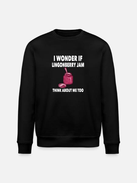 Svensk tranbärssyltskjorta - Ekologisk sweatshirt ROLLER unisex från Stanley/Stella - svart