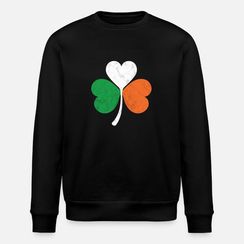 Trèfle du drapeau irlandais - Sweat bio ROLLER Stanley/Stella Unisexe - noir