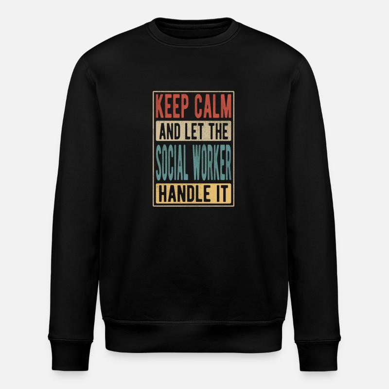 Travailleur social rétro cadeau - Sweat bio ROLLER Stanley/Stella Unisexe - noir