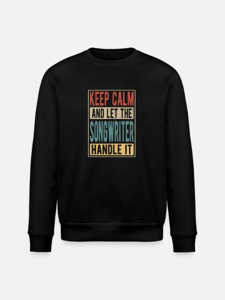 Songwriter Retro Gift - Stanley/Stella ROLLER Unisex Organic Sweatshirt - black