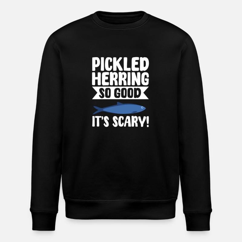 eLustiger Eingelegter Hering Geschenkidee - Stanley/Stella Unisex Bio-Sweatshirt ROLLER - Schwarz