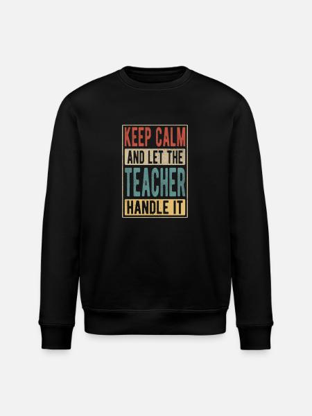 Lehrer Retro Geschenk - Stanley/Stella Unisex Bio-Sweatshirt ROLLER - Schwarz