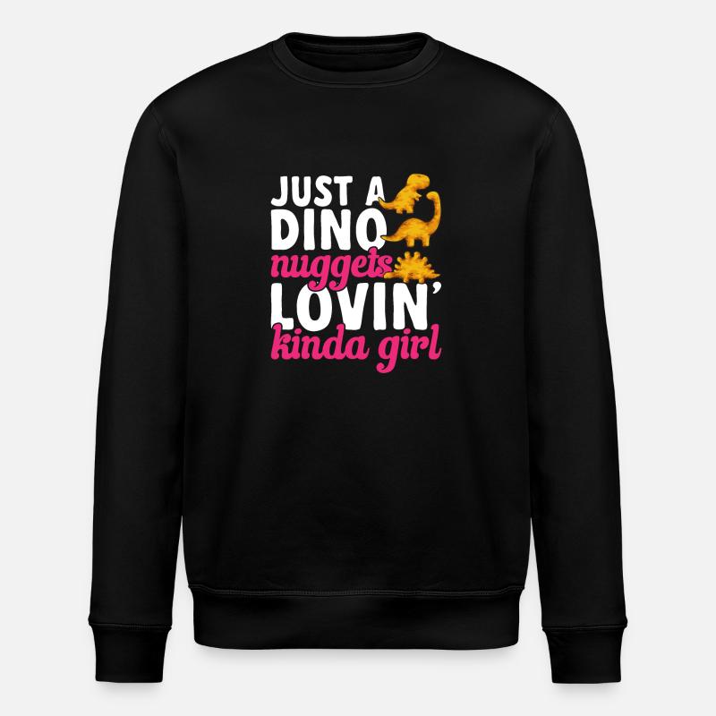 Dino Nuggets Dinosaurier Chicken Nuggets - Stanley/Stella Unisex Bio-Sweatshirt ROLLER - Schwarz