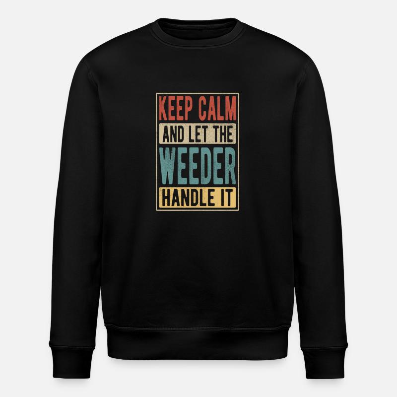 Désherbeur Rétro Cadeau - Sweat bio ROLLER Stanley/Stella Unisexe - noir
