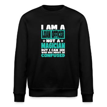 Loan Officer - Stanley/Stella ROLLER Unisex Organic Sweatshirt - black - Front - Nik (191cm)