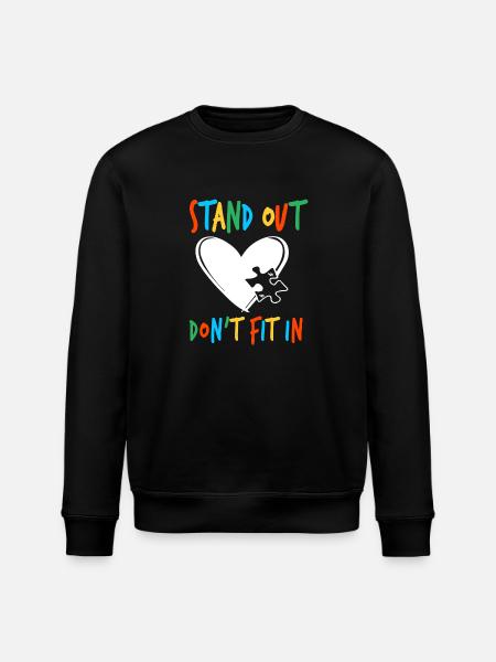 Autism Shirt - Stanley/Stella ROLLER Unisex Organic Sweatshirt - black