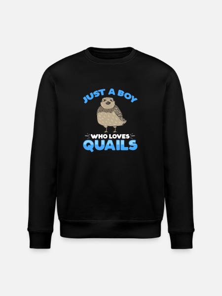 Quail Bird - Stanley/Stella ROLLER Unisex Organic Sweatshirt - black