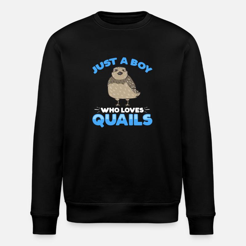 Quail Bird - Stanley/Stella ROLLER Unisex Organic Sweatshirt - black