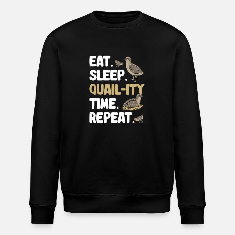 Wachtel Vogel - Stanley/Stella Unisex Bio-Sweatshirt ROLLER - Schwarz