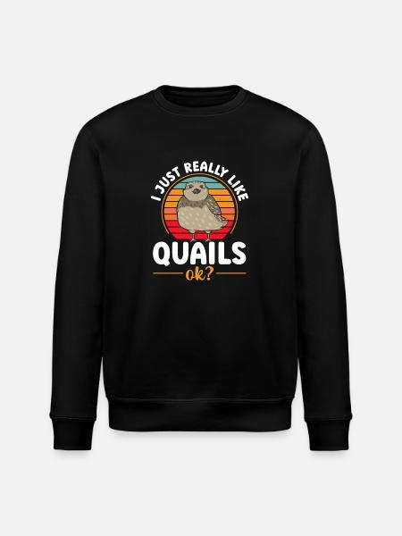 Quail Bird - Stanley/Stella ROLLER Unisex Organic Sweatshirt - black
