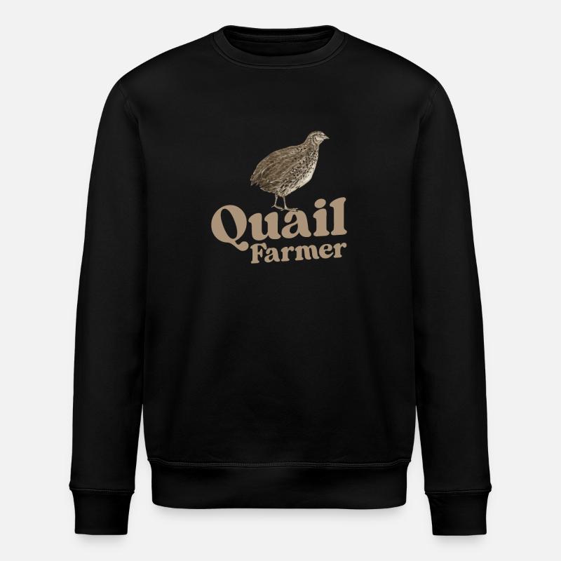 Quail Bird - Stanley/Stella ROLLER Unisex Organic Sweatshirt - black