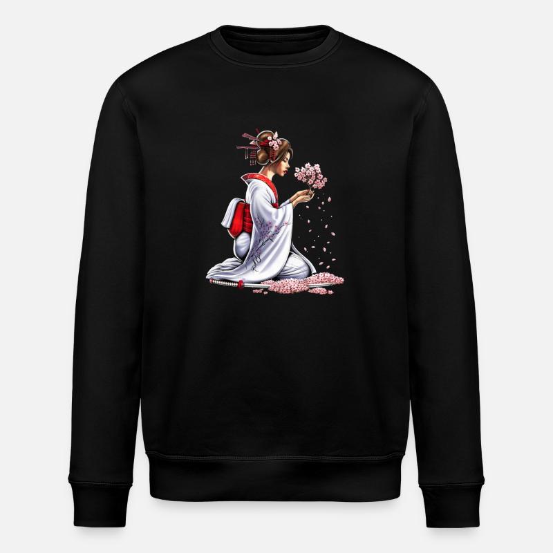 Japanisches Samurai-Mädchen - Stanley/Stella Unisex Bio-Sweatshirt ROLLER - Schwarz