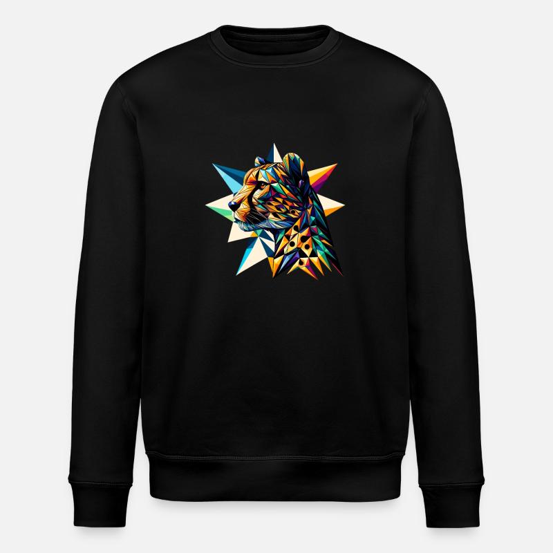 Cheetah - Stanley/Stella ROLLER Unisex Organic Sweatshirt - black