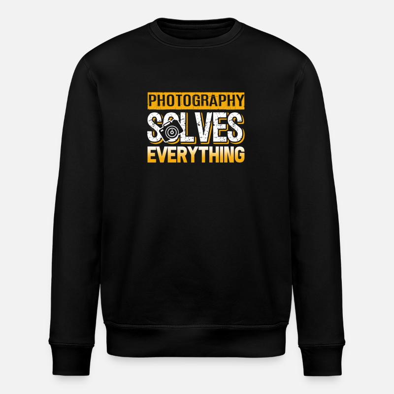 Photographer Photographer Solves Everything - Stanley/Stella ROLLER Unisex Organic Sweatshirt - black