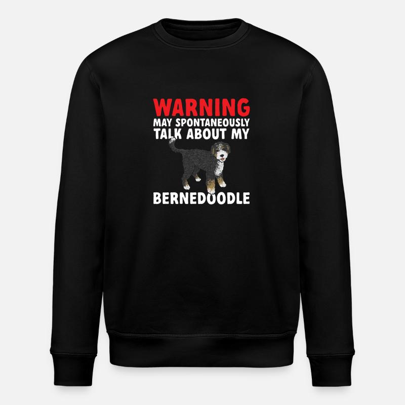 Bernedoodle Hund - Stanley/Stella Unisex Bio-Sweatshirt ROLLER - Schwarz