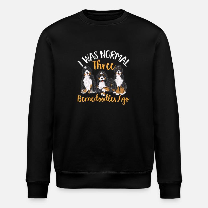 Bernedoodle Hund - Stanley/Stella Unisex Bio-Sweatshirt ROLLER - Schwarz