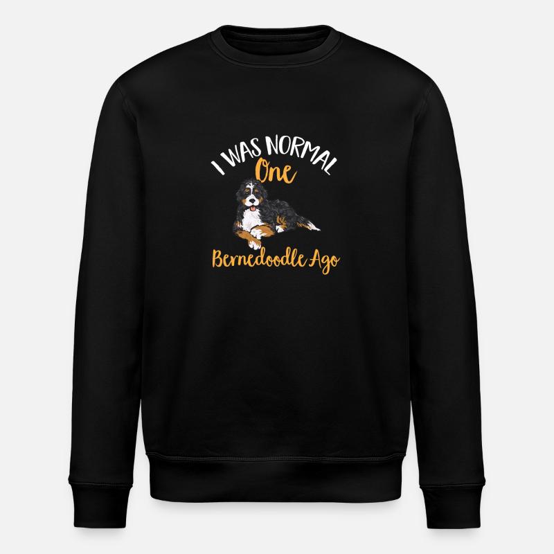 Bernedoodle Dog - Stanley/Stella ROLLER Unisex Organic Sweatshirt - black