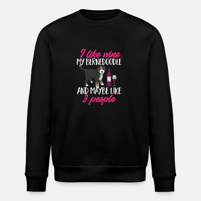 Bernedoodle Hund - Stanley/Stella Unisex Bio-Sweatshirt ROLLER - Schwarz