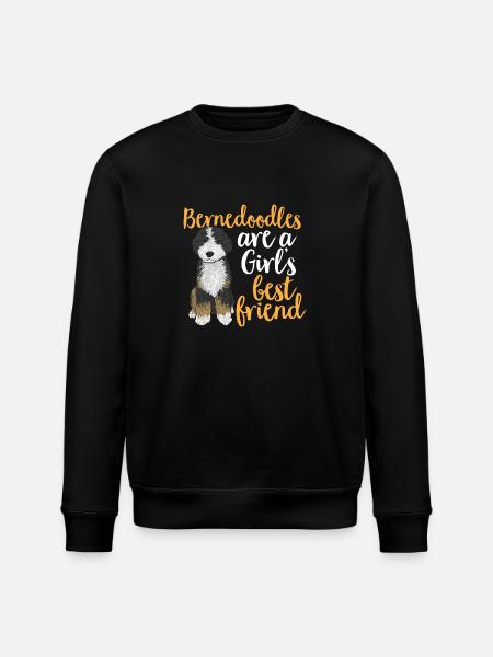 Bernedoodle Dog - Stanley/Stella ROLLER Unisex Organic Sweatshirt - black