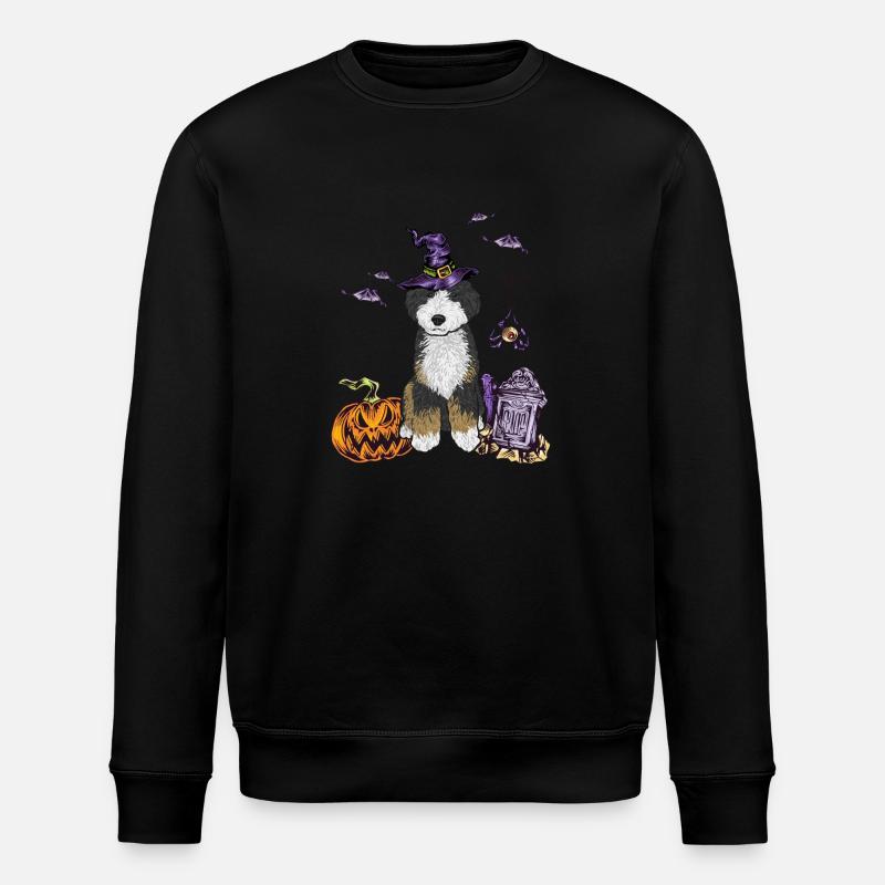 Bernedoodle Dog - Stanley/Stella ROLLER Unisex Organic Sweatshirt - black