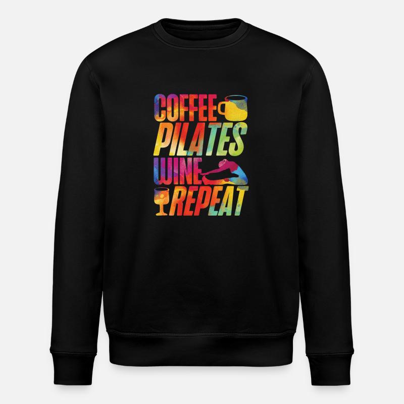 Pilates Instructor Teacher Coffee - Stanley/Stella ROLLER Unisex Organic Sweatshirt - black