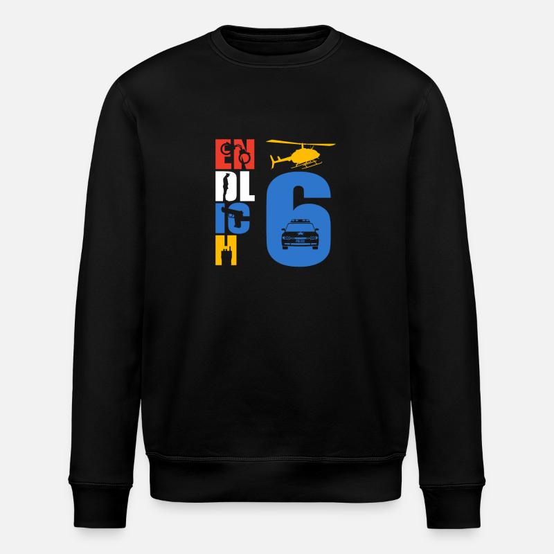 Endlich 6 Polizei - Stanley/Stella Unisex Bio-Sweatshirt ROLLER - Schwarz