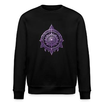 Mandala Design Aesthetic Pattern Spiritual - Stanley/Stella ROLLER Unisex Organic Sweatshirt - black - Front - Nik (191cm)