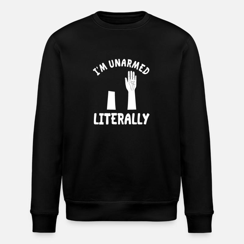 Handamputierter Witz - Stanley/Stella Unisex Bio-Sweatshirt ROLLER - Schwarz