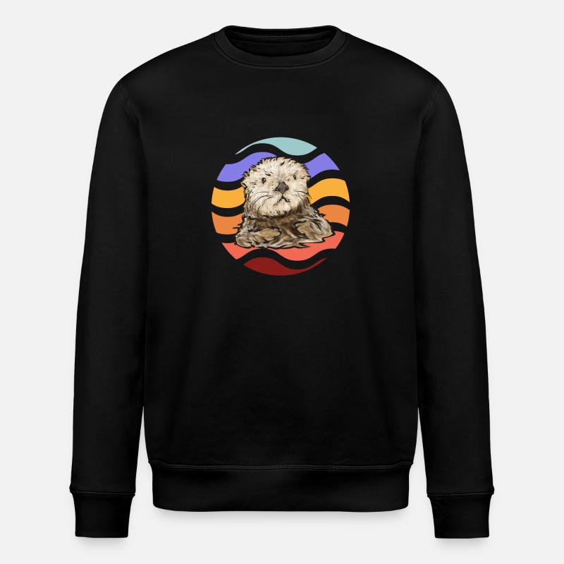 Seeotter - Stanley/Stella Unisex Bio-Sweatshirt ROLLER - Schwarz