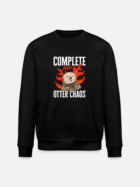 Sea otter - Stanley/Stella ROLLER Unisex Organic Sweatshirt - black
