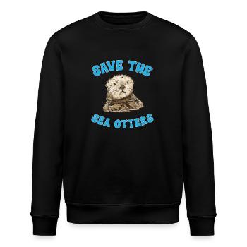 Seeotter - Stanley/Stella Unisex Bio-Sweatshirt ROLLER - Schwarz - Vorne - Nik (191cm)