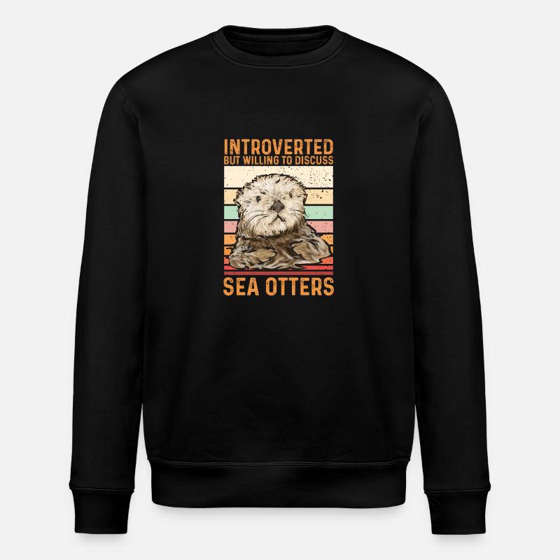 Seeotter - Stanley/Stella Unisex Bio-Sweatshirt ROLLER - Schwarz